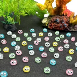 Cosiesnest 50 Pcs Mini Luminous Resin Ornaments Cute Tiny Glow in the Dark Ornament Fairy Garden Miniature Moss Landscape Small Luminous Briquettes DIY Craft Accessories for Garden Courtyards