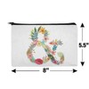 Ampersand & Floral Makeup Cosmetic Bag Organizer Pouch