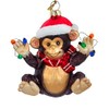 Kurt Adler 4-Inch Glass Monkey Ornament