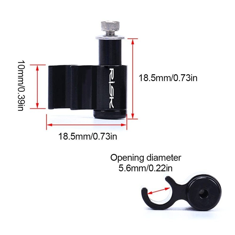 MiOYOOW 6Pcs Bicycle Cable Guide, Brake Cable Housing Holder Aluminum