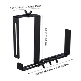 Baluue Window Box Brackets Adjustable Flower Box Brackets for Railing, Heavy Duty Black Steel Outdoor Hanging Planter Box for Fence Pergola Patio Garden Balcony