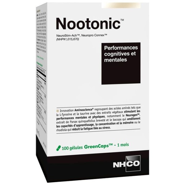 NHCO Nootonic Performances Cognitives et Mentales, 100 capsules