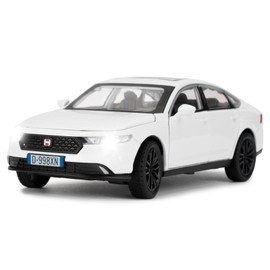 BGHSCA Compatible for Honda Accord Car Model, 1:32 Scale Diecast Toy Car with Lights and Sound, Alloy Pull Back Car for Kids Adults Birthday Gift (White)