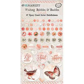 49 AND MARKET Coral Epoxy Coated Wishing Bubbles & Baubles 67/Pkg