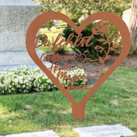 Grave Decoration Weatherproof Grave Decoration Cemetery Decoration Grave Stake Mourning Decoration Grave Decoration Heart Grave Decoration