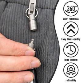 Neikafan Key Rings Titanium Key Ring Removable Key Rings with Swivel Quick Release Key Chains Connection Left to Bag Handbag Key Ring, gray