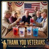 50 Pcs Veterans Day Plastic Cups,12oz Veterans Day Decorations