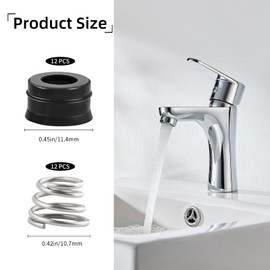 24 Pieces RP4993 Replacement Seats and Springs RP4993 Faucet Repair Seat Spring Kit, Faucet Stem Assembly Replacement Kit for Handle Faucets Repair (Black)