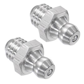 CoCud Stainless Steel Straight Lube Nipple | M8x1.25mm | Hydraulic Lube Nipple Replacement for Lost or Damaged Oil Nipple Set of 2