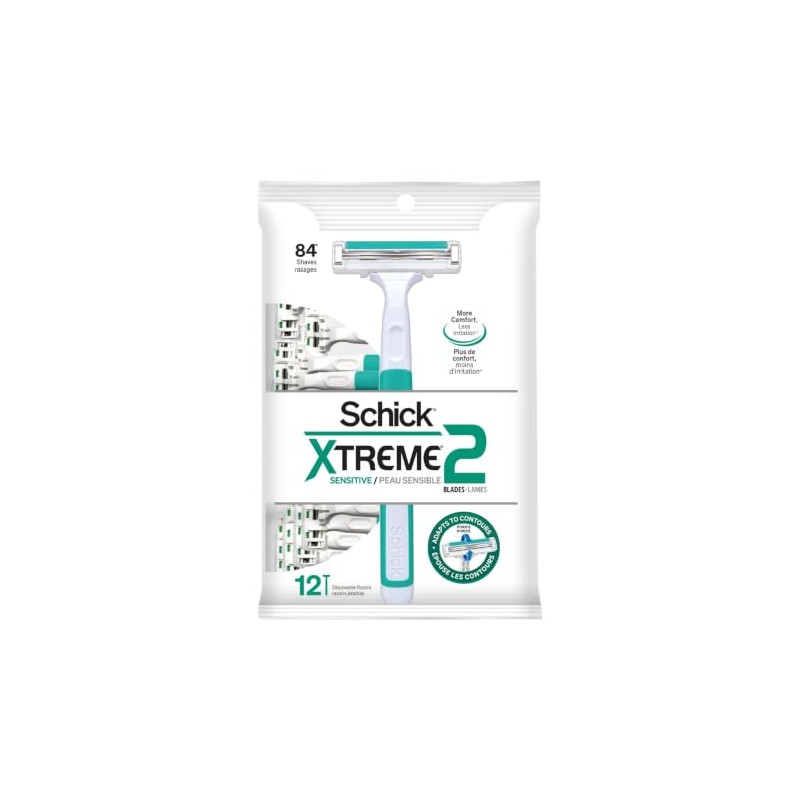 Schick Slim Twin ST 2 Disposable Razors for Men Sensitive