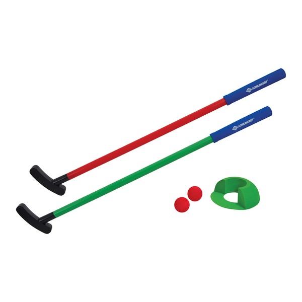 Schildkröt® Mini Golf Set, Golf Set for Kids, Indoor Mini Golf, Complete Golf Set with 2 Clubs, 1 Free Standing Target and 2 Balls, for 2 Players, 970307, ‎One Size