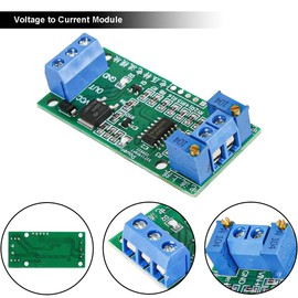 Youmile Voltage to Current Module, 0-2.5V to 4-20mA Signal Module, Adjustable Isolated Transmitter with Red and Black Cable for Industrial Control DCS System Monitoring