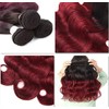 muaowig Burgundy Human Hair Bundles Body Wave Brazilian Remy Hair