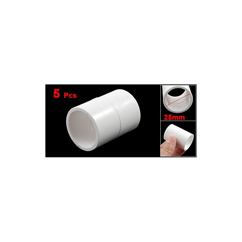 sourcing map 25mm Straight PVC Pipe Fitting Coupling Adapter Connector