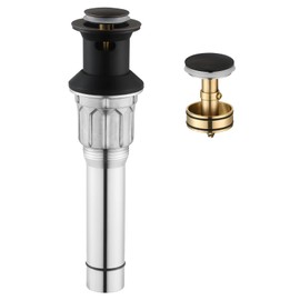 PARLOS Bathroom Sink Drain with Overflow, Metal Pop Up Drain for Vessel Sink, Oil Rubbed Bronze, 2108503