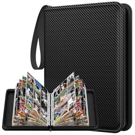 Álbum para Tarjetas Coleccionables, Carpeta con 9 Bosillos 60 Páginas, Compatible con TCG Pokémon, MTG, Digimon, YUGIOH, Estuche de Guardado para Niño