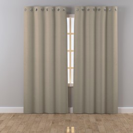 Cotton Curtains Long Durable Grommet with 2 panels 96 LengthX52 Width Inches Taupe color|Sheer Backdrop Window Curtain|Livingroom|Bedroom|Kitchen Decor Soft Pre-Washed Semi Black-out| Shading Drapes