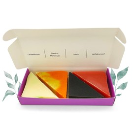 Kleine Auszeit Manufaktur, 4 Naturseifen Vier Jahreszeiten in der Geschenkbox, vegan, ohne Palmöl, handgemacht