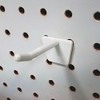 2" Plastic Economy Peg Hooks for Slatwall and Pegboard, Off-White