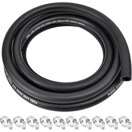 5/16 Inch ID Fuel Line Hose - 10FT Marine Grade Fuel Line with 10PCS Hose Clamps,300PSI High-Pressure Fuel Line for Automotive Fuel Systems Engines (5/16" ID-10Ft)