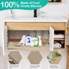 FORWOS Waterproof Under Sink Mat 28" x 19", Silicone Cabinet