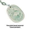 Tassel Pendant Chinese Zodiac Pattern DIY Porcelain Beads Light Weight