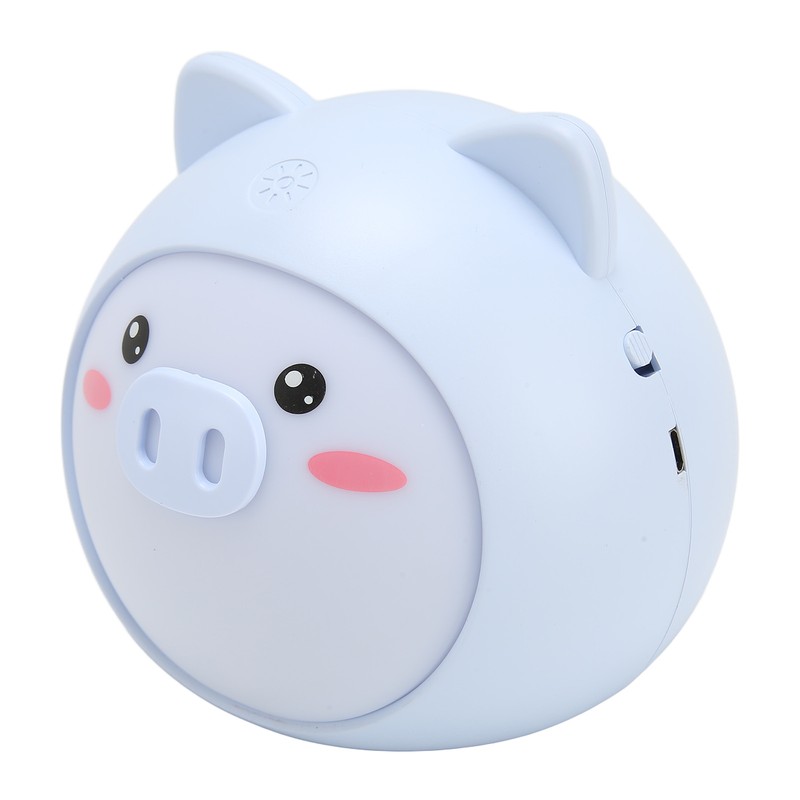 Cute Pig Night Lamp Stepless Dimming 3 Levels Brightness USB