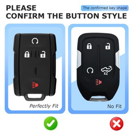 CHENZLIN for GMC Chevy Key Fob Cover 4-Button Case Keychain Accessories