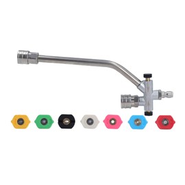 Jiawu Foam Cannon Dual Connector Accessory, Pressure Washer Double Tip Attachment for Foam with 7 Power Washer Sprayer Nozzles, 1/4" Quick Connect