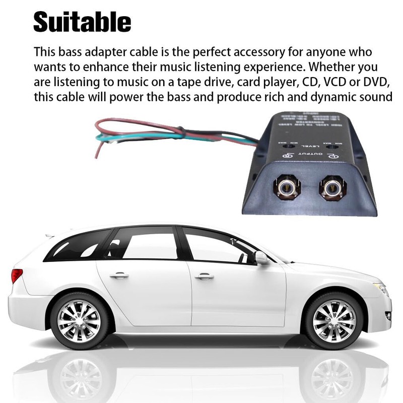 Car Stereo Audio RCA Speaker High to Low Level Line