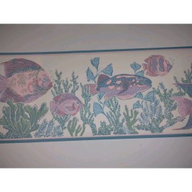 York Wallpaper Border 7" Fish Under Water - Nautical - Ocean Theme - 5 yds