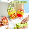 Ice Cube Bottle with Straw, 2 in 1 Water Bottle