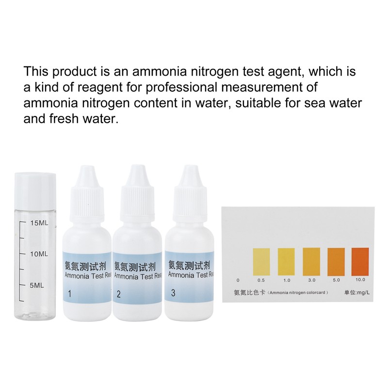 Aquarium Ammonia Nitrogen Test Agent Fish Tank Water Quality Ammonia