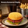Artificial HamburgerRealistic Fake Food Display Faux Burger Bread Model for