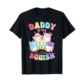 Daddy Of Birthday Girl Birthday Party Squish Squad Mallow T-Shirt