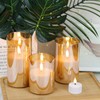 GenSwin Rechargeable LED Flameless Flickering Glass Candles with Remote Timer,