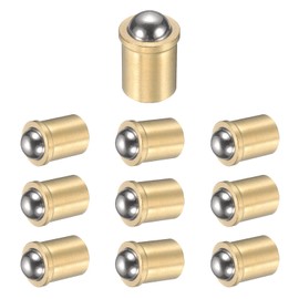 sourcing map 10Pcs 304 Stainless Steel Ball Plunger, 7.8mm Dia. Ball Catch Latch Smooth Push Fit Spring Plunger Precision Positioning End Force 27N for Mechanical Devices, Furniture (10x16mm)