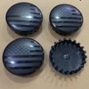 FEAYS 4PCS 83mm 3.25" Black Wheel Center Hub Caps for