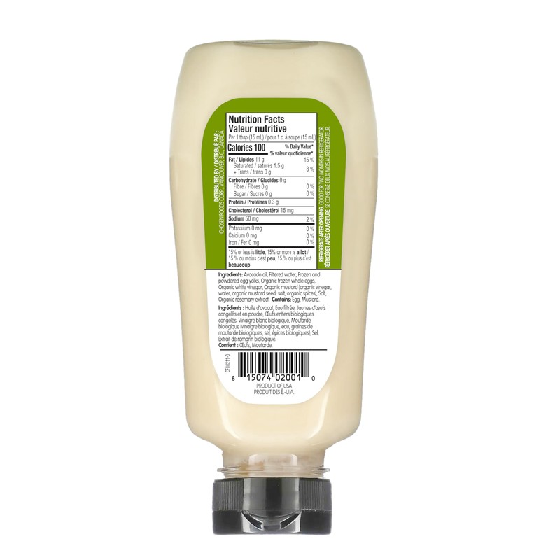 Chosen Foods Classic Squeeze Mayo, 332 ML