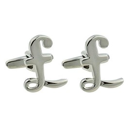 Manschettenknöpfe Sterling-Silber britischer Pfund Pfund-Zeichen X2PSN063