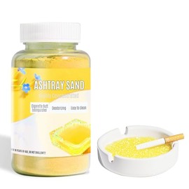 Ashtray Sand Gel for Indoor and Outdoor, Magic Ashtray Sand, Full of Fragrance, Adsorb Smoke, Quickly Extinguish Smoke (Yellow)