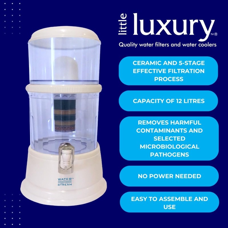Water Stream by Little Luxury Crystal Clear 4-Gallon Countertop Gravity