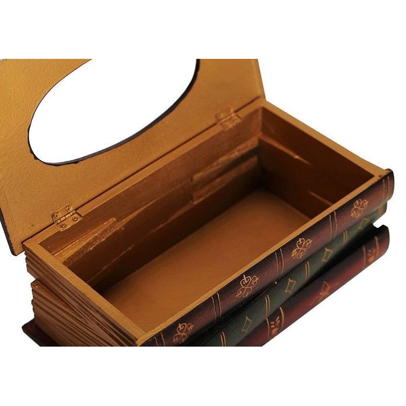 Itian Vintage Style Antique Wooden Tissue Paper Stacking Tissue Box