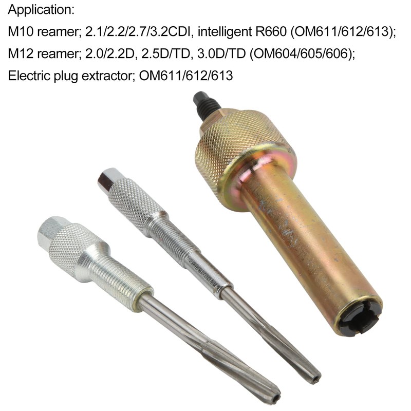 Glow Plug Puller Reamer Kit, High Strength Glow Plug Removal
