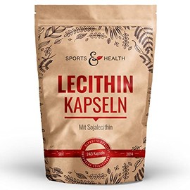 Lecithin Kapseln - 240 Softgel Kapseln - 1200mg pro Tagesdosierung - Hochdosiert - Sojalecithin, Lethicin, Lezitin