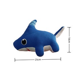 LAARNT 25 cm Blue Shark Dog Plush Toy, Smiling Shark Sea Animals, Animal Plush Doll, Creative Cuddly Toy, Home Sofa Decoration