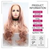 Angle Lucky Peach Pink Wig for Women Synthetic Lace Front