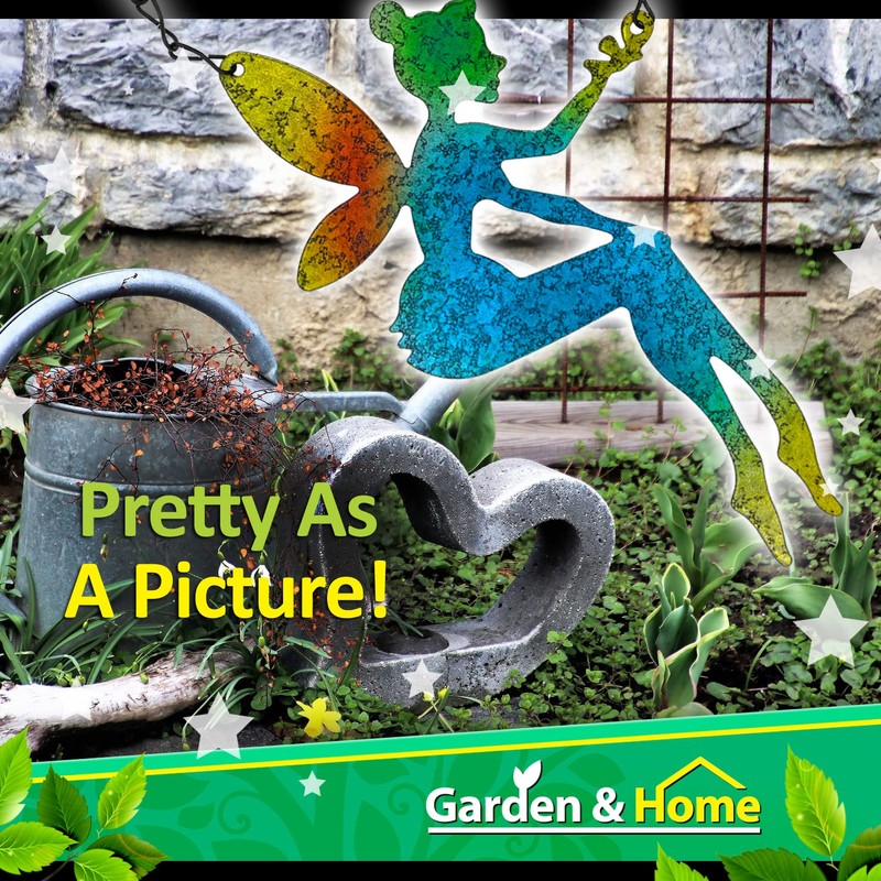 VFM - Garden Fairy Sign Metal Fairy Welcome Sign -