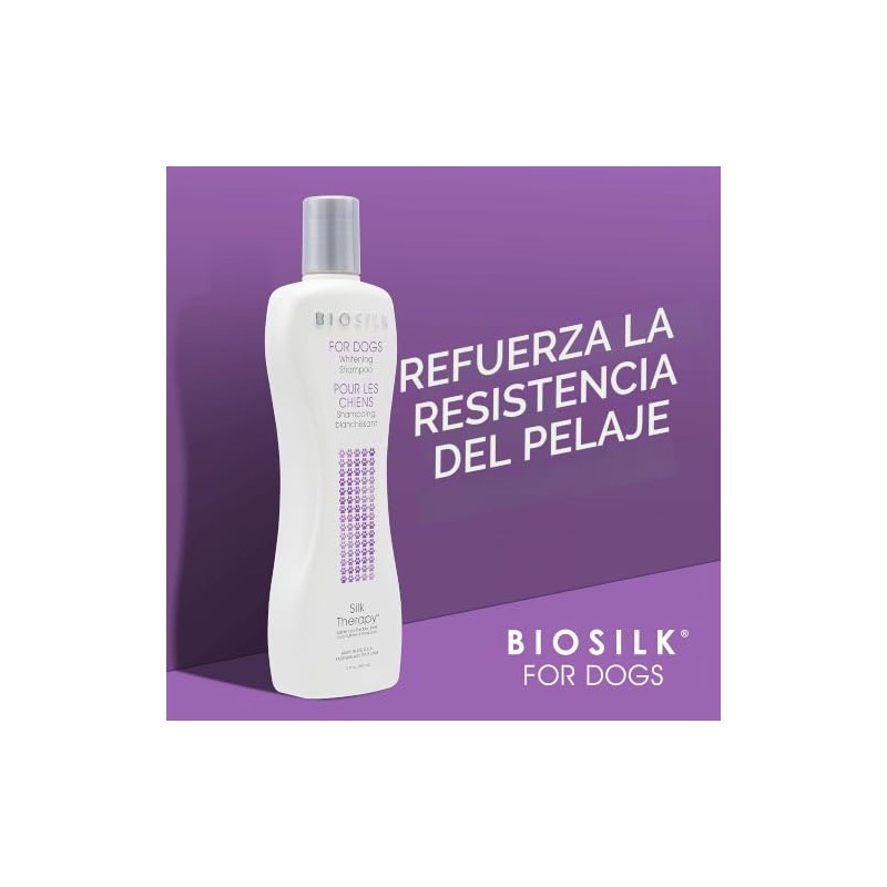 BioSilk para Perros Silk Therapy Whitening Shampoo Shampoo para Perros