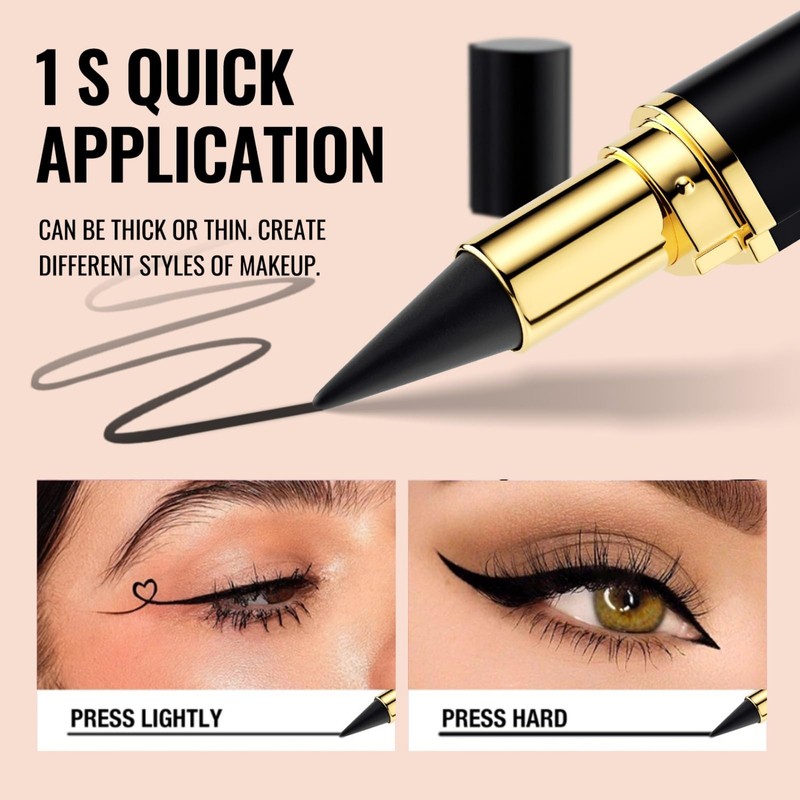 Black Eyeliner Pencil - Waterproof Smudge Proof Gel Eyeliner Pen